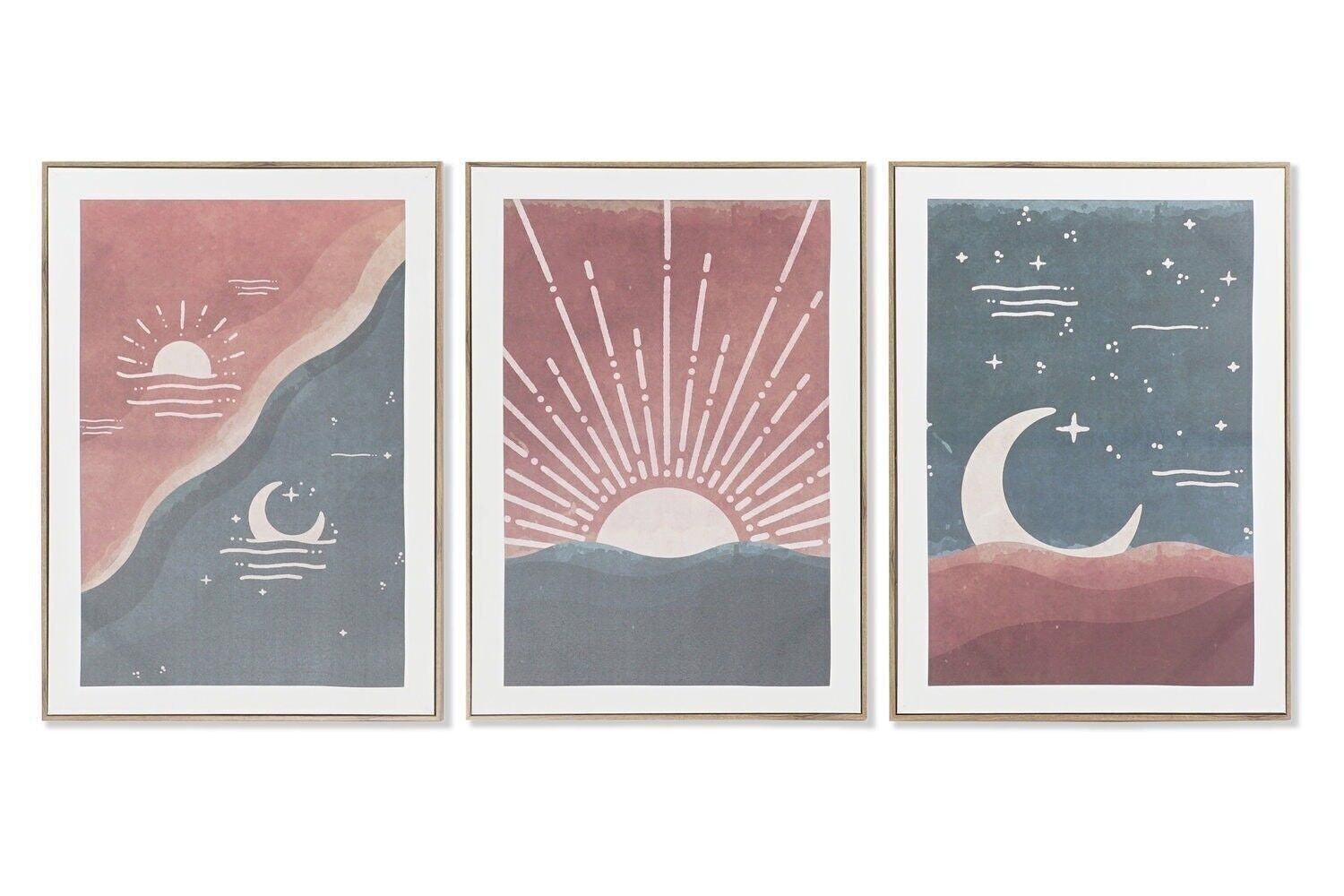 QUADRO IN TELA MDF 50X3X70 LUNA SOLE 3 ASSORTITI. CU184951