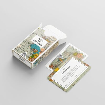 Kartenspiel „Reiseherausforderungen“.