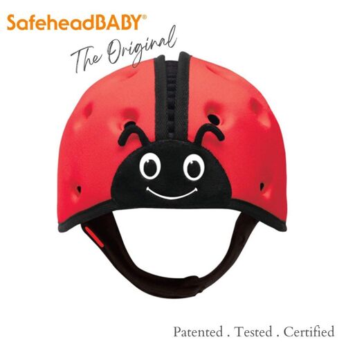 SafeheadBABY Soft Helmet for Babies Learning to Walk Baby Safety Helmets - Ladybird Red