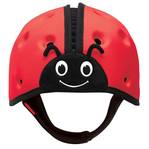 Baby Safety Helmet Ultra-Lightweight Soft Baby Helmet for Crawling Walking Ladybird Red