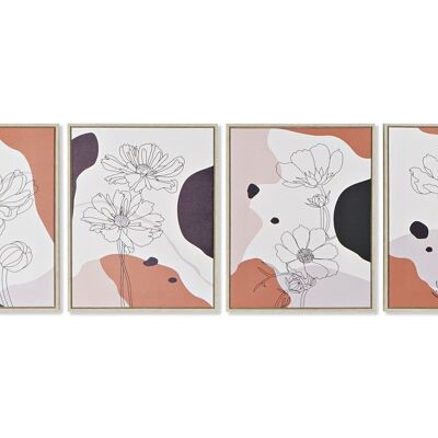 PICTURE CANVAS PS 40X2,5X50 ABSTRACT FLOWER 4 ASSORTMENTS. CU187151