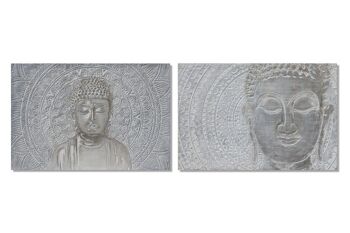 TABLEAU SUR TOILE PIN 120X2,8X80 BOUDDHA 2 ASSORTIS. CU187175 1