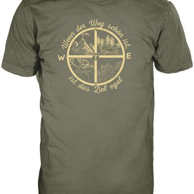 Camiseta 14Ender® Compass verde tierra