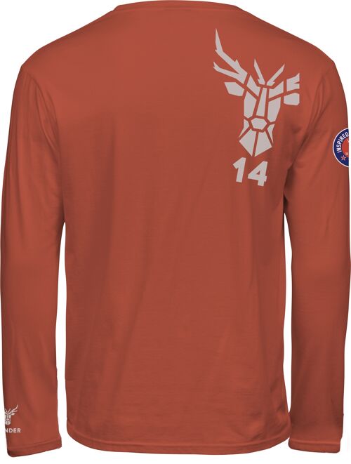 T-Shirt Langarm 14Ender Logo angeled dusty orange