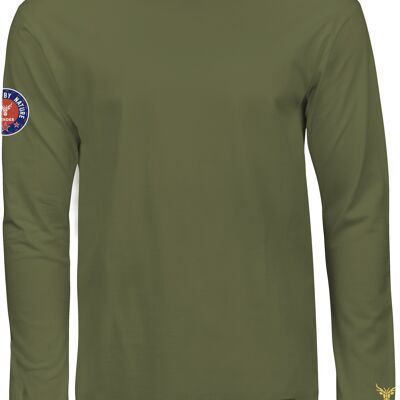 T-Shirt long sleeve 14Ender Logo angeled olive