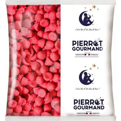 Bonbons fraises tendres Pierrot Gourmand, sac de 1 kg
