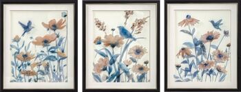 IMAGE EN VERRE MDF 50X2X60 FLEURS 3 ASSORTIMENTS. CU187360 1