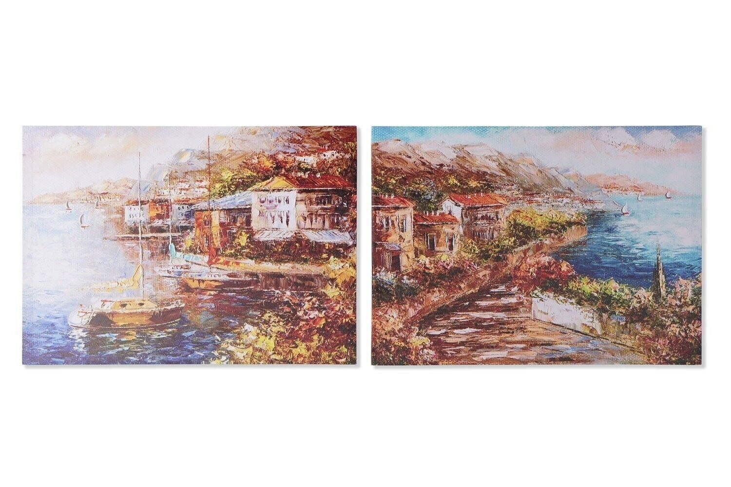 CUADRO LIENZO MDF 70X1,8X50 PUEBLO COSTA 2 SURT. CU187414