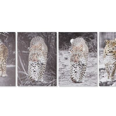 TABLEAU SUR TOILE MDF 50X1,8X70 LÉOPARD 4 ASSORTIS. CU187421