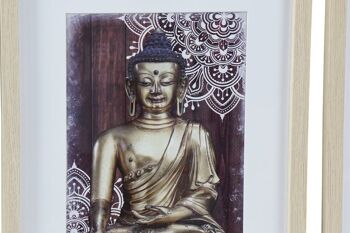 TABLEAU PS 35X2X45 BOUDDHA ENCADRÉ 4 ASSORTIMENTS. CU187430 3