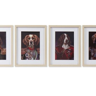 QUADRO PS 35X2X45 NAPOLEONE CANE CON CORNICE 4 ASSORTIMENTI. CU187441