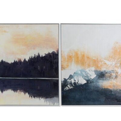 TABLEAU LIENZO PS 80X3X80 PAYSAGE ABSTRAIT 2 ASSORTIMENTS. CU187768