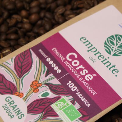 Organic coffee 200g beans - Full-bodied - imprint.