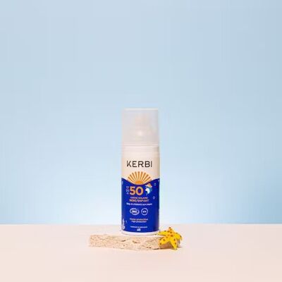 Probador de protector solar infantil SPF50 sin fragancia orgánica - 50g