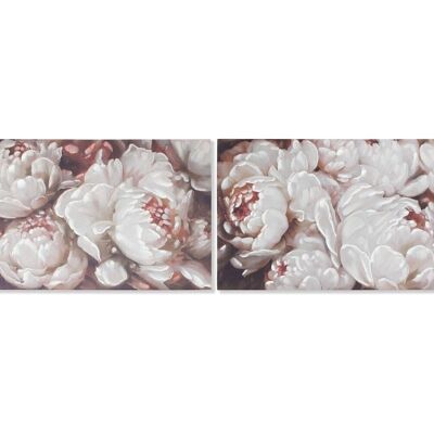 TABLEAU SUR TOILE MDF 120X3X60 FLEURS 2 ASSORTIS. CU187834