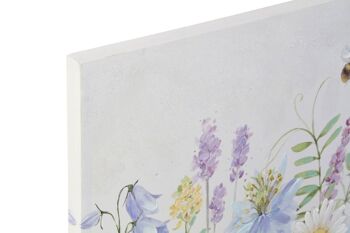 TABLEAU SUR TOILE MDF 80X3X80 FLEURS 2 ASSORTIS. CU187839 2