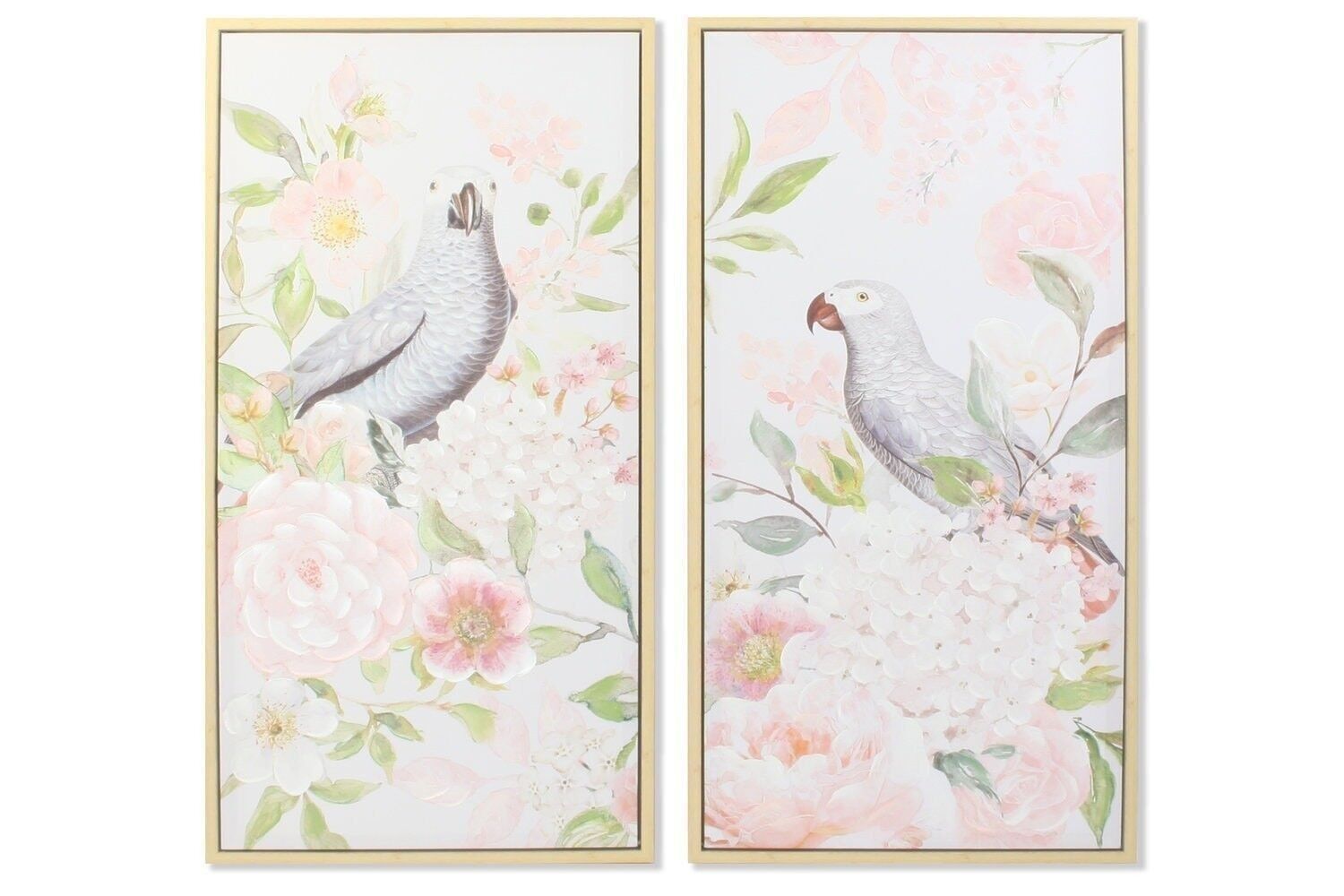 QUADRO TELA PS 60X4X120 FIORI PAPPAGALLO 2 ASSORTITI. CU189737