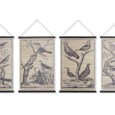 LIENZO MADERA 60X2X90 PAJAROS 4 SURT. CU190616