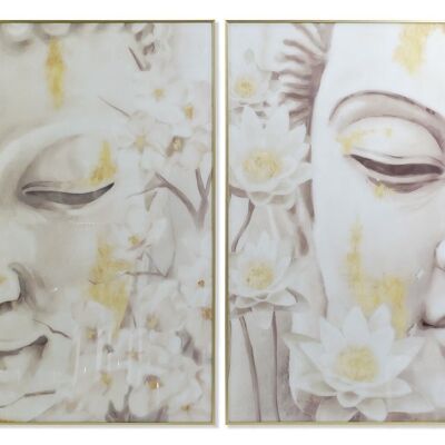 ALUMINIUM GLASBILD 80X4X120 BUDDHA 2 SORTIERT. CU193079