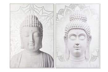 TABLEAU PS TOILE 82.5X4.5X122.5 BOUDDHA 2 ASSORTIS. CU193103 1