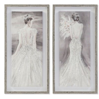 GLASS PICTURE PS 40X3,8X80 WOMAN DRESS 2 ASSORTMENTS. CU193157