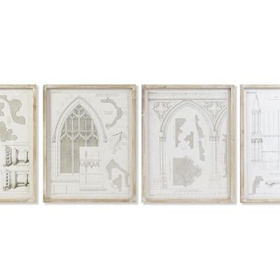 MDF GLASS PICTURE 50X2X65 ARCHITECTURE 4 ASSORTMENTS. CU193359