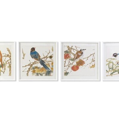 IMAGE EN VERRE MDF 60X2,5X60 OISEAU 4 ASSORTIMENTS. CU193360