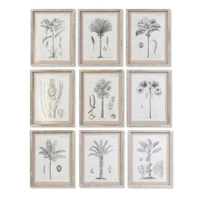 MDF GLASS PICTURE 35X1.8X45 PALM TREE 9 ASSORTED. CU193375