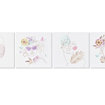 MDF CANVAS PICTURE 40X1,8X40 ABSTRACT SIDE 4 ASSORTMENTS. CU193724