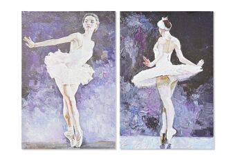 TABLEAU SUR TOILE 40X1,8X60 DANSEUSE 2 ASSORTIS. CU193733 1