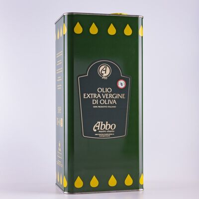 Huile d'olive extra vierge 100% italienne de haute qualité - Boîte de 5 litres