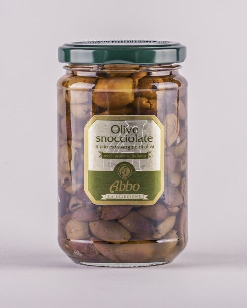 OLIVE NERE SNOCCIOLATE SOTT'OLIO EXTRAVERGINE 280 GR