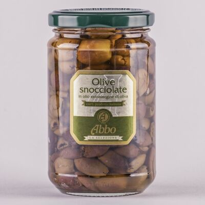 OLIVE NERE SNOCCIOLATE SOTT'OLIO EXTRAVERGINE 280 GR