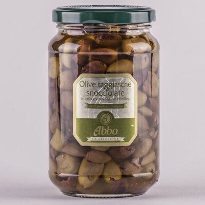 OLIVES TAGGIASCA DÉNOYLÉES EN HUILE EXTRA ML 370