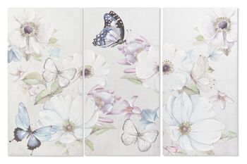 TABLEAU SUR TOILE MDF 50X2,5X100 PAPILLONS 3 ASSORTIS. CU194015 1