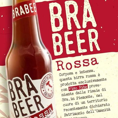 CERVEZA DE ARROZ BRABEER 0,33 CL ROJA