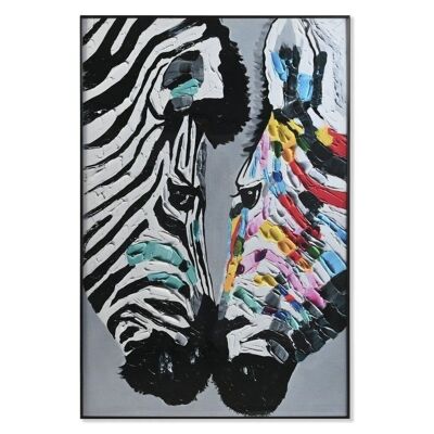 QUADRO ALLUMINIO MDF 80X3X120 ZEBRAS PORCELLANA CU199129