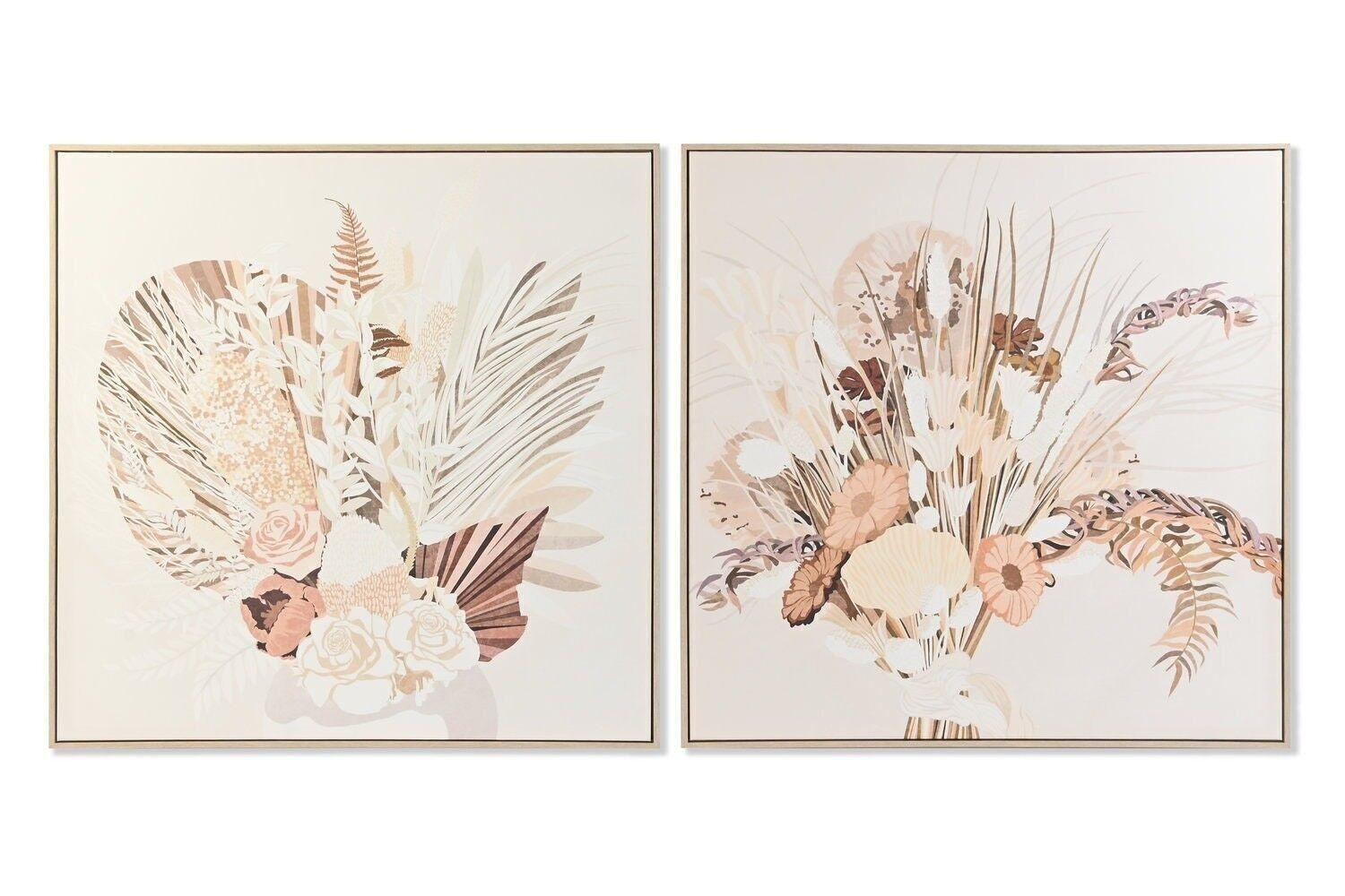 QUADRO PS TELA 100X4X100 BOUQUET CON CORNICE 2 ASSORTIMENTI. CU199332