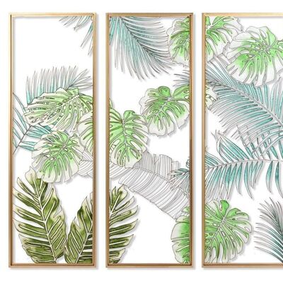 WALL DECORATION SET 3 METAL 122X3X122 SHEETS CU199439