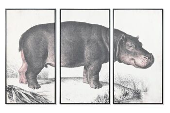 IMAGE SET 3 PS TOILE 180X4X120 HIPPOPOTAME CU201374 1