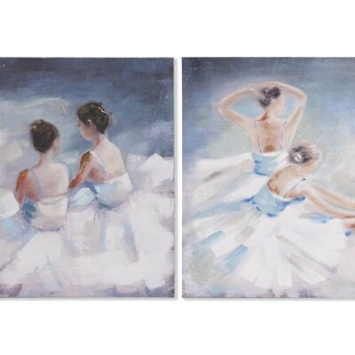 QUADRO TELA QUADRO 100X3,5X100 BALLERINE 2 ASSORTIMENTI. CU201560