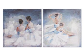 TABLEAU SUR TOILE 100X3,5X100 BALLERINES 2 ASSORTIS. CU201560 1