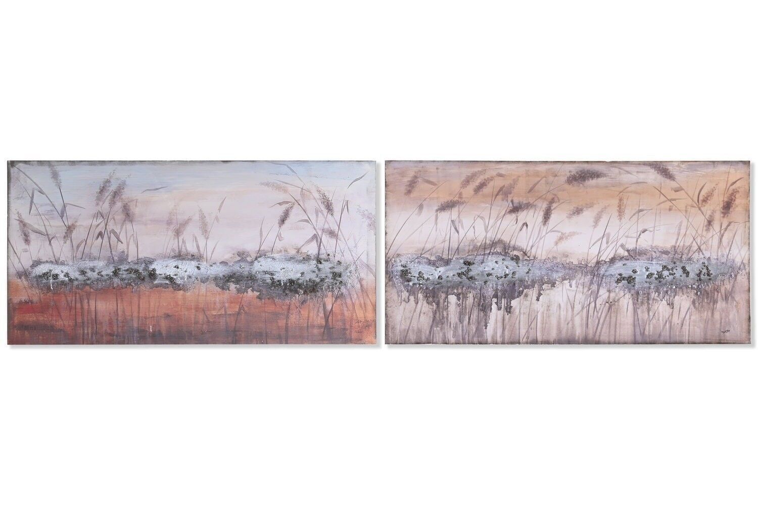 Bild auf Leinwand aus Kiefernholz, 140 x 3,5 x 70 cm, handbemalt, 2 Sortierungen. CU201564