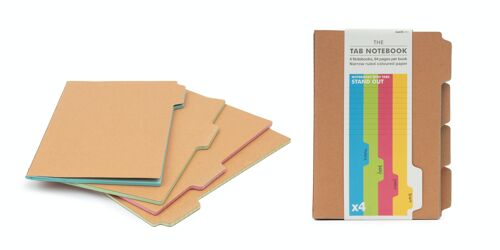Kraft Tab Notebooks A4 (Set of Four)