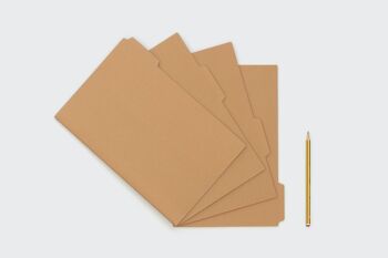 Carnets à onglets Kraft A4 (lot de quatre) 2