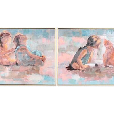 CUADRO LIENZO PS 80X3,5X60 NIÑOS ENMARCADO 2 SURT. CU201577