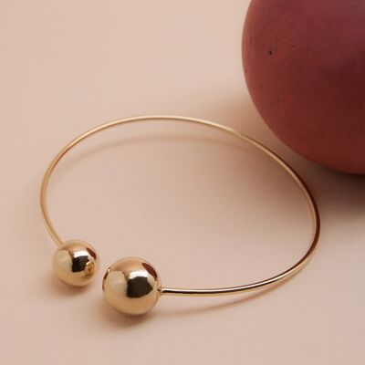 Bracciale rigido CIRCLE con doppio champagne