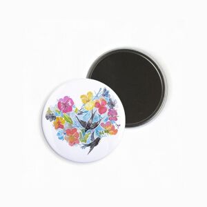 MIROIR DE POCHE COEUR FLEUR MULTICOLORE HIRONDELLE