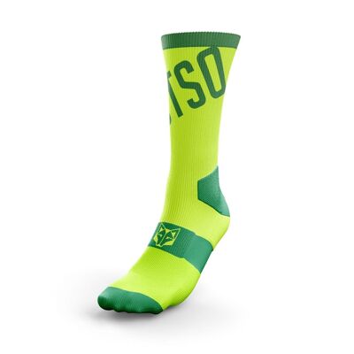 Fluo Green High Cut Cycling Socks