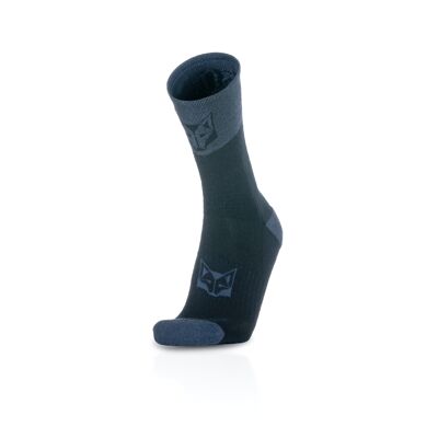 Hochgeschnittene Socken aus Merinowolle Blue Storm